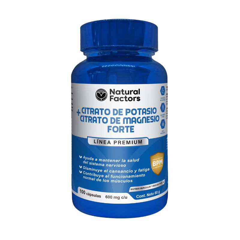 CITRATO DE POTASIO + CITRATO DE MAGNESIO 100 CAPSULAS 600 MG