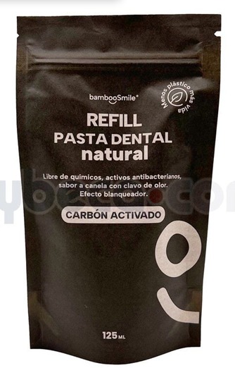 REFIL PASTA DENTAL NATURAL CARBON ACTIVADO 125ML