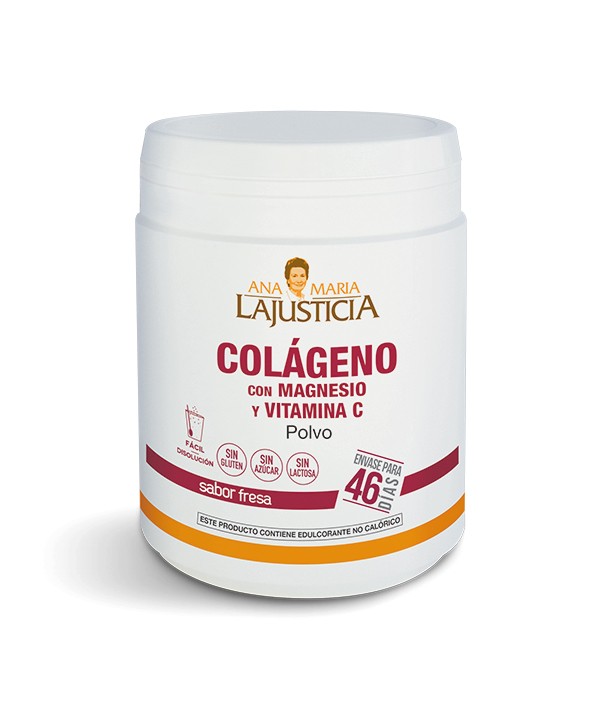 COLAGENO MAGNESIO Y VITAMINA C POLVO SABOR A FRESA 350G