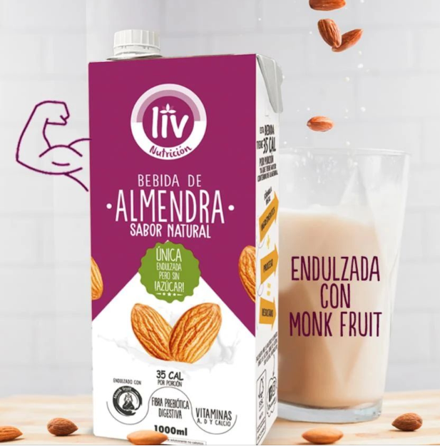 BEBIDA DE ALMENDRA NATURAL TETRAPACK 1000 ML LIV