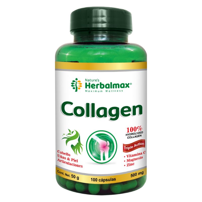 COLLAGEN 100 CAPSULAS 500MG HERBALMAX