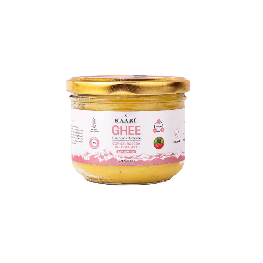 MANTEQUILLA GHEE CON SAL ROSADA 180 G KAARU