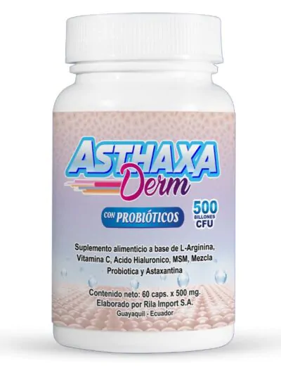 ASTHAXA DERM 60 CAPSULAS 500 MG LACTINA