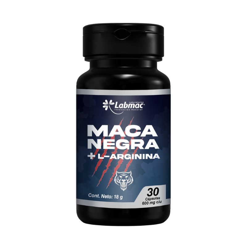 MACA NEGRA+ L-ARGININA CAPSULAS 600 mg ENVASE X 30 LABMAC