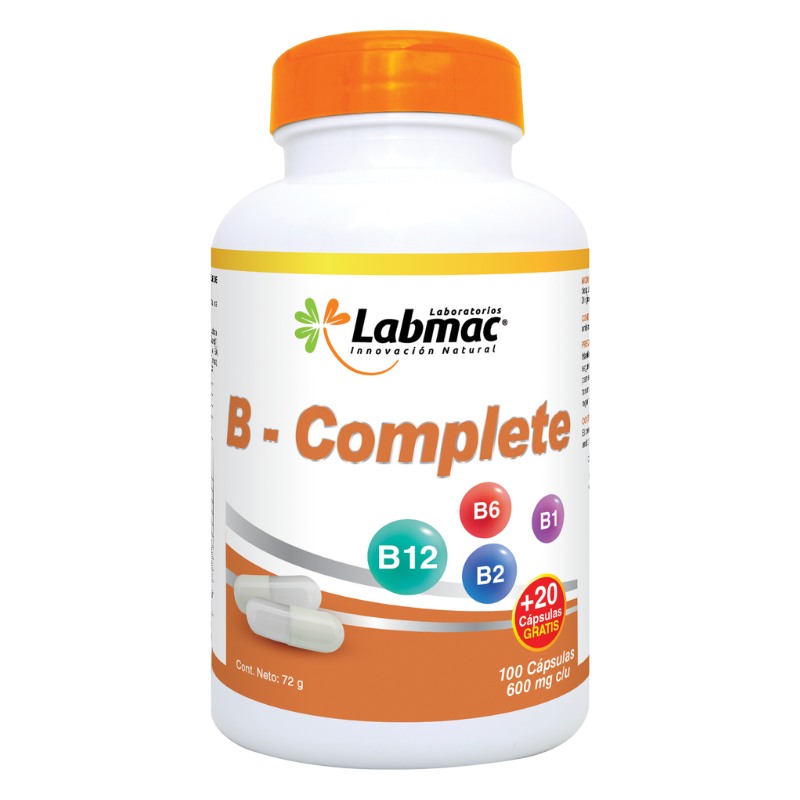 B-COMPLETE CAPSULAS 600 mg ENVASE X 120  LABMAC