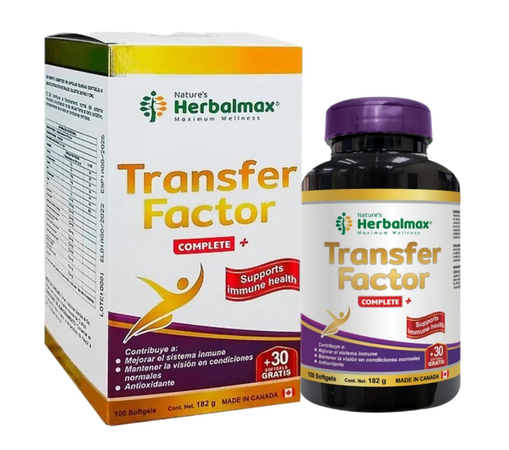 TRANSFER FACTOR COMPLETE 130 SOFTGEL 1400 MG HERBALMAX