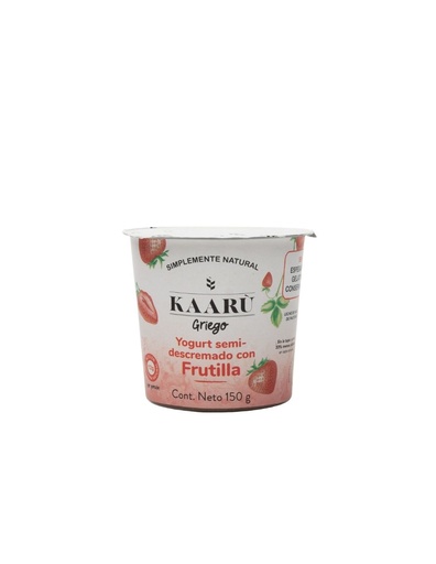 [KAR-0010] YOGURT GRIEGO SEMIDESCREMADO CON FRUTILLA 470G KAARU