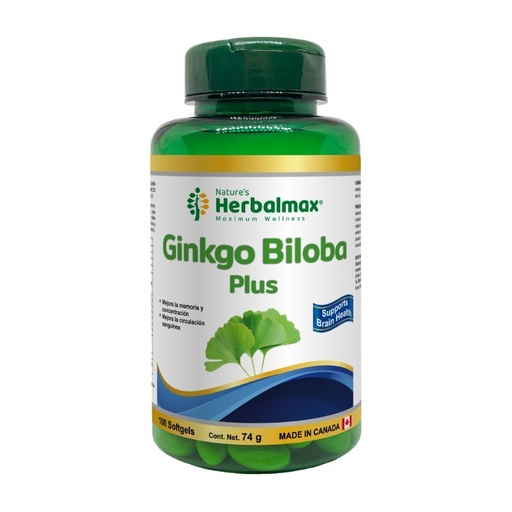 [HMX-0047] GINKGO BILOBA PLUS 100 SOFTGEL HERBALMAX