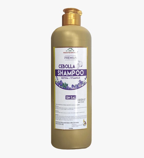 [GPL-0003] SHAMPOO CEBOLLA BIOTINA+VITAMINA E SIN SAL 500 ML