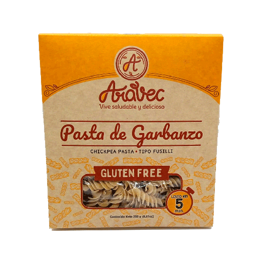 [AVC-0002] PASTA DE GARBANZO TIPO FUSILLI 250GR