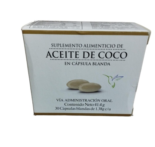 [FBP-0006] ACEITE DE COCO EN CAPSULAS 41.4g CAJA X 30 