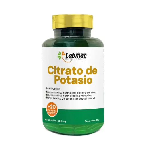 [LBM-0005] CITRATO DE POTASIO 120 CAPSULAS 600MG LABMAC