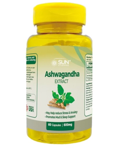 [NUT-0001] ASHWAGANDHA 60 CAPSULAS 600MG SUN