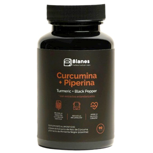 [BLN-0008] CURCUMINA CON PIPERINA 90 CAPSULAS
