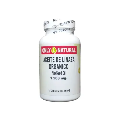 [ONL-0040] ACEITE DE LINAZA ORGANICO FLAXSEED OIL 100 CAPSULAS 1200MG