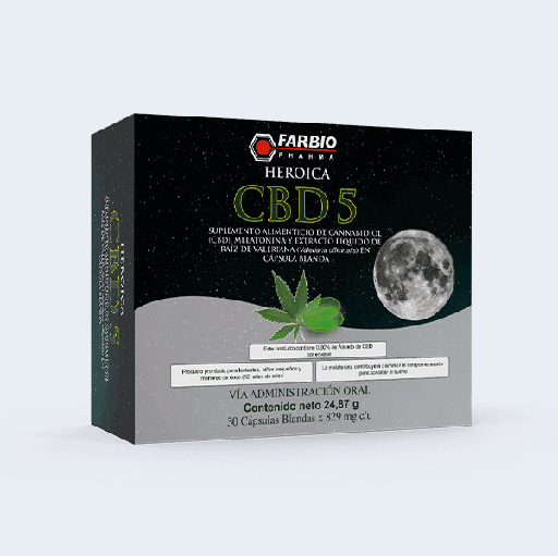 [FBP-0005] HEROICA CBD 5 CAJA 30 CAPSULAS 829MG