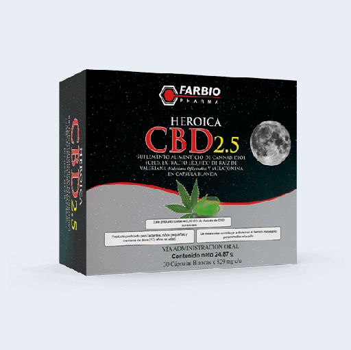 [FBP-0007] HEROICA CBD 2.5 CAJA 30 CAPSULAS 829MG