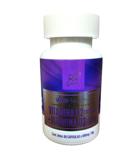 [VTH-0018] VITAMINA K2 + VITAMINA D3 60 CAPSULAS 600MG 