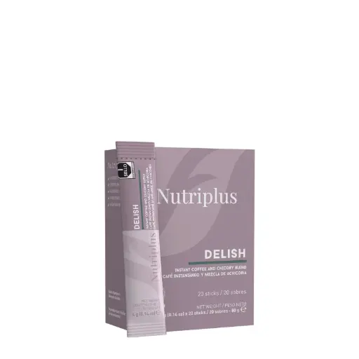 [FMS-0004] NUTRIPLUS DELISH - MEZCLA DE CAFE INSTANTANEO Y ACHICORIA 20 SOBRES 80 G