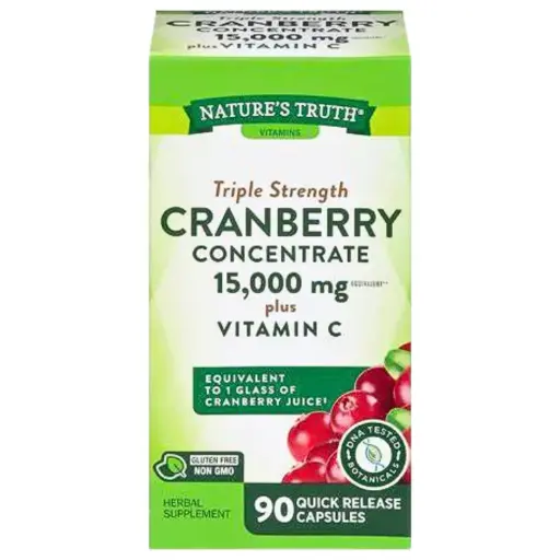 [NTT-0006] CRANBERRY PLU Y VITAMINA C 90 CAPSULAS 15000 MG NATURES TRUTH