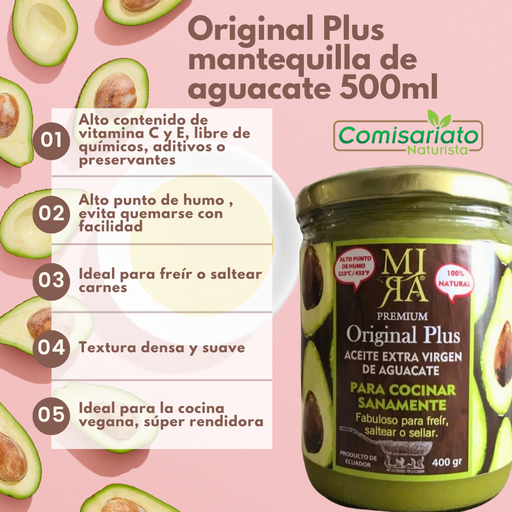 [MIR-0004] ACEITE EXTRA VIRGEN DE AGUACATE TIPO GHEE 400G.