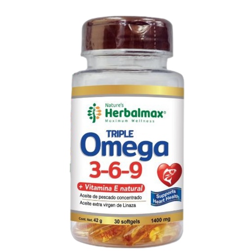 [HMX-0044] TRIPLE OMEGA 3-6-9 30 SOFTGEL 1400MG HERBALMAX