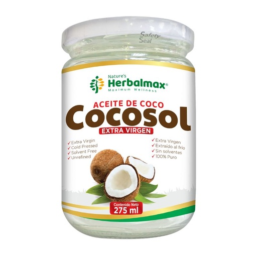 [HMX-0040] ACEITE DE COCO COCOSOL 275 ML HERBALMAX