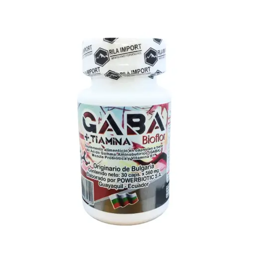 [LTN-0013] GABA + TIAMINA BIOFLOR 30 CAPSULAS 560 MG LACTINA
