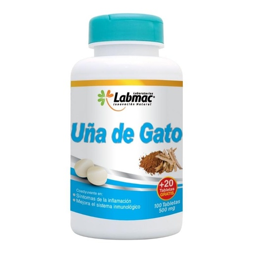 [LBM-0008] UÑA DE GATO 120 TABLETAS 500MG  LABMAC