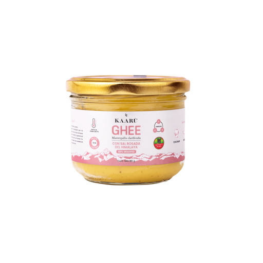 [KAR-0001] MANTEQUILLA GHEE CON SAL ROSADA 180 G KAARU