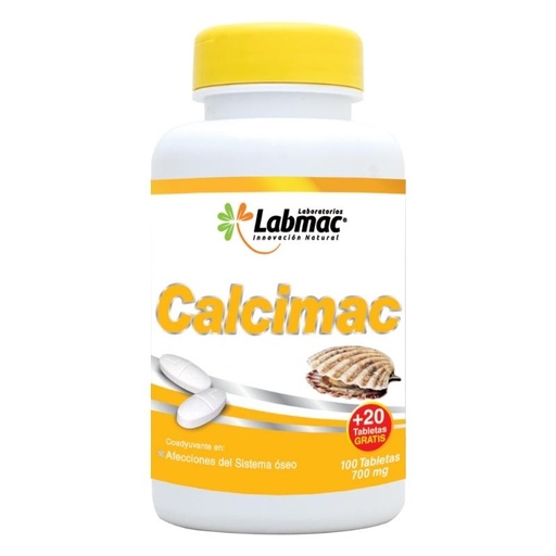 [LBM-0011] CALCIMAC 120 TABLETAS 700MG LABMAC