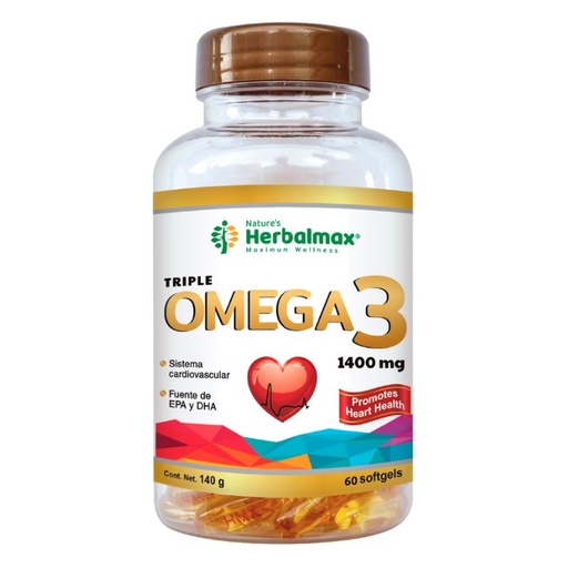 [HMX-0002] OMEGA 3 60 SOFTGEL 1400 MG HERBALMAX