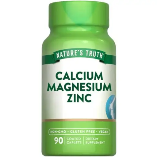 [NTT-0012] CALCIUM MAGNESIUM ZINC 90 TABLETAS 1415 MG NATURES TRUTH