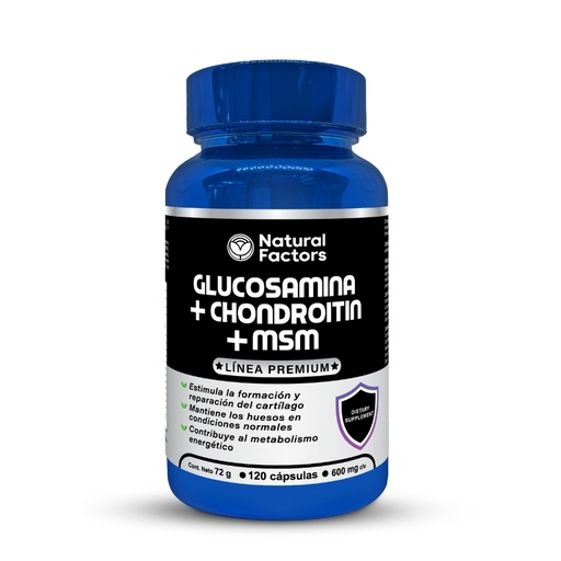 [NTF-0020] GLUCOSAMINA, CHONDROITIN+MSN 120 CAP NF