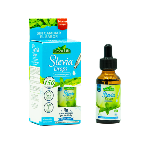 [GLF-0017] STEVIA DROPS 30 ML  BURBUJA GREEN LIFE