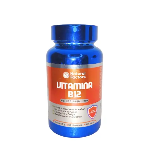 [NTF-0018] VITAMINA B12 60 CAPSULAS 600 MG NATURAL FACTORS