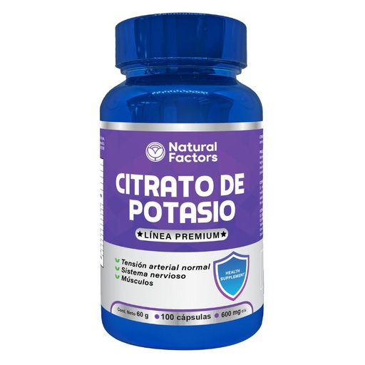 [NTF-0024] CITRATO DE POTASIO 100 CAP. NATURAL FACTORS