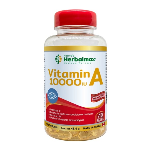 [HMX-0058] VITAMIN A 10.000 IU 100 SOFGEL 440 MG HERBALMAX